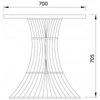 Стол журнальный Akshome VALSE, белый/золото, d 700*705 купить в Минске