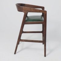 Стул полубарный ВАРДО КОМФОРТ ПЛЮС нат. кожа зеленый/дуб натуральный/покрытие рич купить в Минске