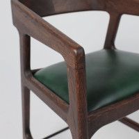 Стул полубарный ВАРДО КОМФОРТ ПЛЮС нат. кожа зеленый/дуб натуральный/покрытие рич купить в Минске