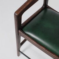 Стул полубарный ВАРДО КОМФОРТ ПЛЮС нат. кожа зеленый/дуб натуральный/покрытие рич купить в Минске