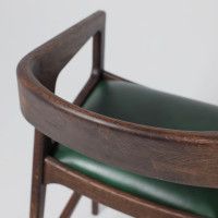 Стул полубарный ВАРДО КОМФОРТ ПЛЮС нат. кожа зеленый/дуб натуральный/покрытие рич купить в Минске