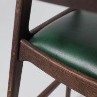 Стул полубарный ВАРДО КОМФОРТ ПЛЮС нат. кожа зеленый/дуб натуральный/покрытие рич купить в Минске
