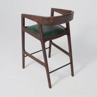 Стул полубарный ВАРДО КОМФОРТ ПЛЮС нат. кожа зеленый/дуб натуральный/покрытие рич купить в Минске