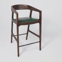 Стул полубарный ВАРДО КОМФОРТ ПЛЮС нат. кожа зеленый/дуб натуральный/покрытие рич купить в Минске