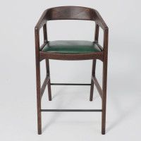 Стул полубарный ВАРДО КОМФОРТ ПЛЮС нат. кожа зеленый/дуб натуральный/покрытие рич купить в Минске