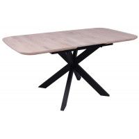 Стол ВЕЙВ раздвижной обеденный, 120(160)*80*75 дуб беленый/черный купить в Минске Стол ВЕЙВ раздвижной обеденный, 120(160)*80*75 дуб беленый/черный купить в Минске