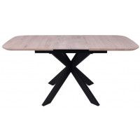 Стол ВЕЙВ раздвижной обеденный, 120(160)*80*75 дуб беленый/черный купить в Минске Стол ВЕЙВ раздвижной обеденный, 120(160)*80*75 дуб беленый/черный купить в Минске