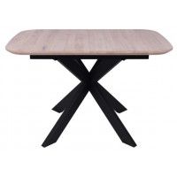 Стол ВЕЙВ раздвижной обеденный, 120(160)*80*75 дуб беленый/черный купить в Минске Стол ВЕЙВ раздвижной обеденный, 120(160)*80*75 дуб беленый/черный купить в Минске