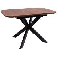 Стол ВЕЙВ раздвижной обеденный, 120(160)*80*75 дуб мореный/черный