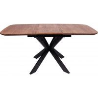 Стол ВЕЙВ раздвижной обеденный, 120(160)*80*75 дуб мореный/черный купить в Минске