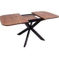 Стол ВЕЙВ раздвижной обеденный, 120(160)*80*75 дуб мореный/черный купить в Минске