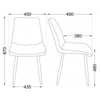 Стул AksHome VERMONT (Вермонт) мятный UF860-11B/белый купить в Минске