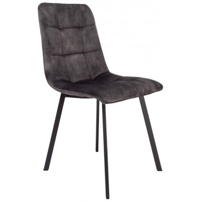 Стул AksHome VERMONT VINTAGE винтажный серый велюр UF912-6/черный купить в Минске