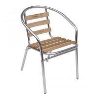 Кресло садовое VIGO (Виго) светлое дерево/алюминий Кресло садовое VIGO (Виго) светлое дерево/алюминий