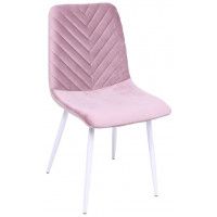 Стул AksHome VIOLIN (Виолин) пыльная роза велюр/белый Стул AksHome VIOLIN (Виолин) пыльная роза велюр/белый