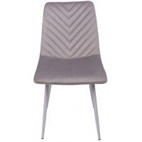 Стул AksHome VIOLIN (Виолин) светло-серый велюр/белый купить в Минске Стул AksHome VIOLIN (Виолин) светло-серый велюр/белый купить в Минске