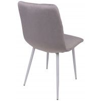 Стул AksHome VIOLIN (Виолин) светло-серый велюр/белый купить в Минске Стул AksHome VIOLIN (Виолин) светло-серый велюр/белый купить в Минске