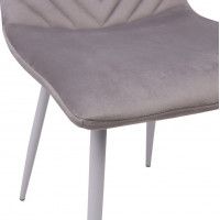 Стул AksHome VIOLIN (Виолин) светло-серый велюр/белый купить в Минске Стул AksHome VIOLIN (Виолин) светло-серый велюр/белый купить в Минске