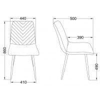 Стул AksHome VIOLIN (Виолин) зеленый велюр/черный купить в Минске