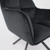 Кресло AksHome VIRGINIA (Вирджиния) поворотное черный велюр HCJ-50/черный купить в Минске