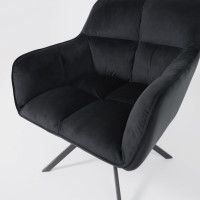 Кресло AksHome VIRGINIA (Вирджиния) поворотное черный велюр HCJ-50/черный купить в Минске