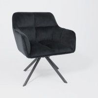 Кресло AksHome VIRGINIA (Вирджиния) поворотное черный велюр HCJ-50/черный купить в Минске