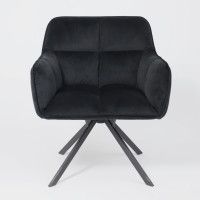 Кресло AksHome VIRGINIA (Вирджиния) поворотное черный велюр HCJ-50/черный купить в Минске