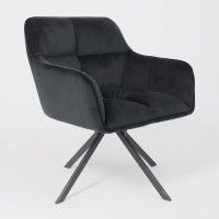 Кресло AksHome VIRGINIA (Вирджиния) поворотное черный велюр HCJ-50/черный купить в Минске