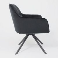 Кресло AksHome VIRGINIA (Вирджиния) поворотное черный велюр HCJ-50/черный купить в Минске