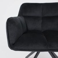 Кресло AksHome VIRGINIA (Вирджиния) поворотное черный велюр HCJ-50/черный купить в Минске