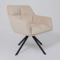 Кресло AksHome VIRGINIA (Вирджиния) поворотное кремовый велюр HCJ-3/черный купить в Минске Кресло AksHome VIRGINIA (Вирджиния) поворотное кремовый велюр HCJ-3/черный купить в Минске