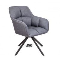 Кресло поворотное AksHome VIRGINIA (Вирджиния) темно-серый MQ001-5/черный