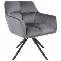 Кресло AksHome VIRGINIA (Вирджиния) поворотное темно-серый HCJ-40/черный