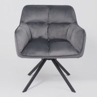 Кресло AksHome VIRGINIA (Вирджиния) поворотное темно-серый HCJ-40/черный купить в Минске