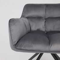 Кресло AksHome VIRGINIA (Вирджиния) поворотное темно-серый HCJ-40/черный купить в Минске
