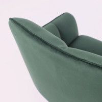 Кресло AksHome VIRGINIA (Вирджиния) поворотное темно-зеленый велюр HCJ-19/черный купить в Минске