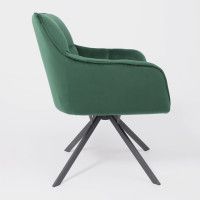 Кресло AksHome VIRGINIA (Вирджиния) поворотное темно-зеленый велюр HCJ-19/черный купить в Минске