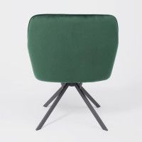 Кресло AksHome VIRGINIA (Вирджиния) поворотное темно-зеленый велюр HCJ-19/черный купить в Минске