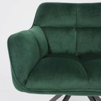 Кресло AksHome VIRGINIA (Вирджиния) поворотное темно-зеленый велюр HCJ-19/черный купить в Минске