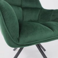Кресло AksHome VIRGINIA (Вирджиния) поворотное темно-зеленый велюр HCJ-19/черный купить в Минске