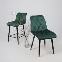 Стул барный VITO зеленый велюр HLR-57/черный купить в Минске