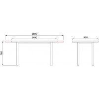 Стол WENUS 2 S 140(180)*80*76 белый/белый купить в Минске