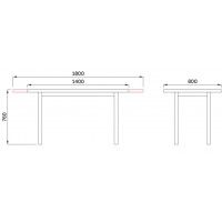 Стол WENUS 2 S 140(180)*80*76 дуб натур. шпон/белый купить в Минске Стол WENUS 2 S 140(180)*80*76 дуб натур. шпон/белый купить в Минске