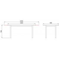 Стол WENUS 5 S 160(200)*90*76 белый/белый купить в Минске