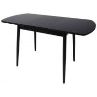 Стол ВИНЕР Mini R раздвижной со стеклом 94(126)*64*75 черный/черный купить в Минске Стол ВИНЕР Mini R раздвижной со стеклом 94(126)*64*75 черный/черный купить в Минске