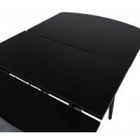 Стол ВИНЕР Mini R раздвижной со стеклом 94(126)*64*75 черный/черный купить в Минске Стол ВИНЕР Mini R раздвижной со стеклом 94(126)*64*75 черный/черный купить в Минске