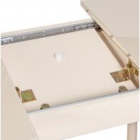 Стол ВИНЕР Mini R раздвижной со стеклом 94(126)*64*75 кремовый/кремовый купить в Минске