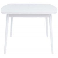 Стол ВИНЕР Mini R раздвижной со стеклом 94(126)*64*75 белый/белый купить в Минске