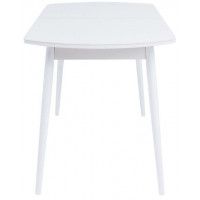 Стол ВИНЕР Mini R раздвижной со стеклом 94(126)*64*75 белый/белый купить в Минске