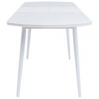 Стол ВИНЕР Mini R раздвижной со стеклом 94(126)*64*75 белый/белый купить в Минске